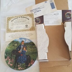 Vintage Gone with Wind Bonnie Rhett Edwin Knowles  Cursar Fine China Plate 1985